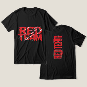 Red Team Glitch Cyber Tactical T-Shirt Tri-Blend Shirt
