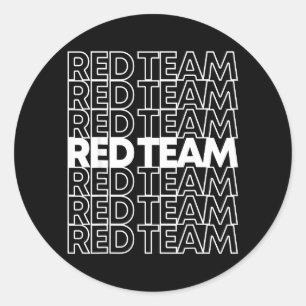 Red Team School Spirit Classic Round Sticker