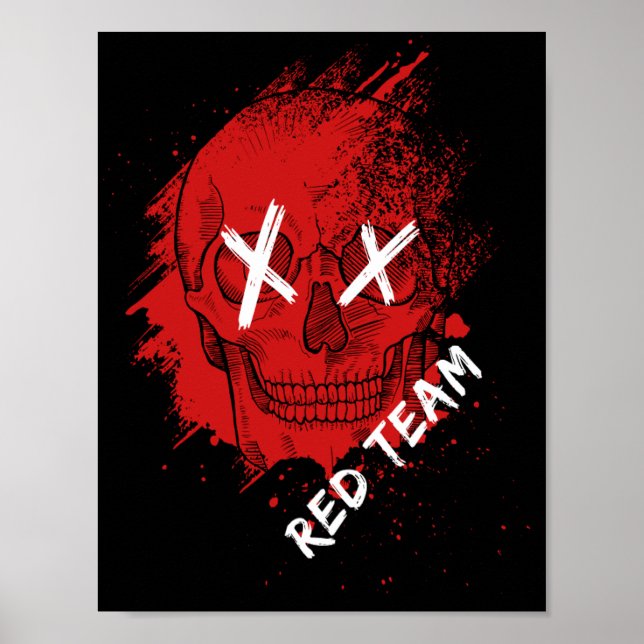 Red Team Skull Poster (Front)