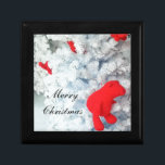 Red Teddy bear in Christmas Tree Gift Box<br><div class="desc">Red Teddy Bear in White Christmas Tree</div>