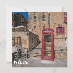 Red telephone booth in Valletta Malta