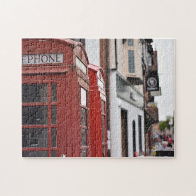Red Telephone Box Stratford Upon Avon England UK Jigsaw Puzzle (Horizontal)