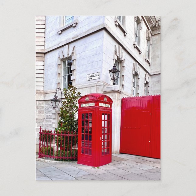 Red telephone, London Postcard (Front)