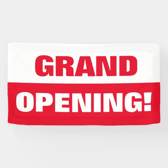 Red template grand opening business banner (Horizontal)