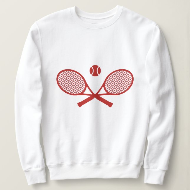 Red Tennis Sweatshirt (Design Front)