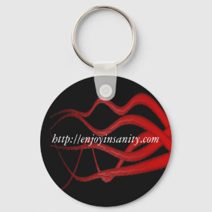 Red Tentacle Insanity Key Ring