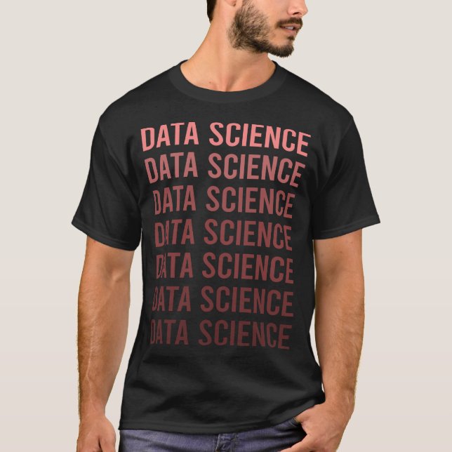 Red Text Data Science T-Shirt (Front)