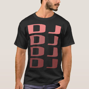 Red Text Djing DJ Disc Jockey Deejay T-Shirt