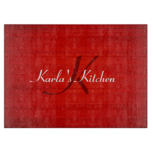 Red Texture Personalised Cutting Board