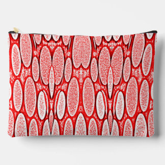 Red texture trendy classic pattern accessory pouch