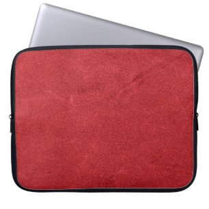 Red texture velvet colour modern laptop sleeve