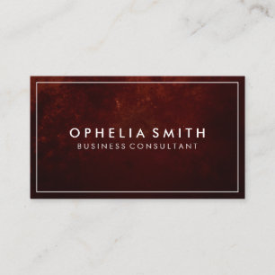 Red Texture   White Border Classic Business Card