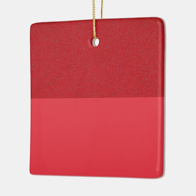 Red Textured-Top Custom Ornament (Left)