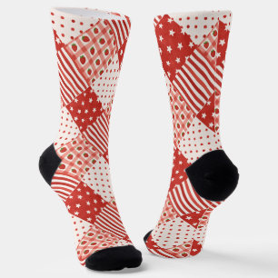 Red Textures Socks