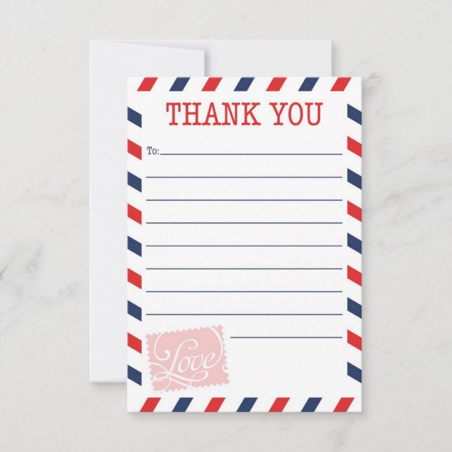 Red Thank You Card Postal Service Collection (Front)