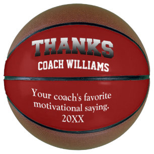 Red Thank You Coaches Basketball