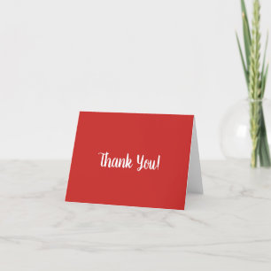 Red Thank You Note Simple Thank You Note Card