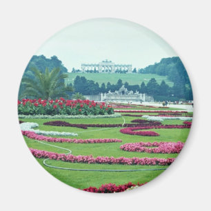 Red The Shonbrunn Castle, Vienna, Austria flowers Magnet