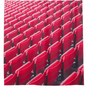 Red theatre chairs shower curtain