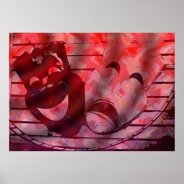 red theatre masks poster (Front)