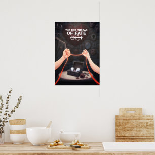 Red Thread of Fate Heartbreak Gothic Fantasy Poster