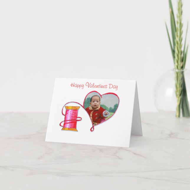 Red Thread Valentine's note card (Front)