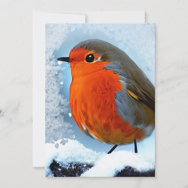 Red throat thank you card (Front)