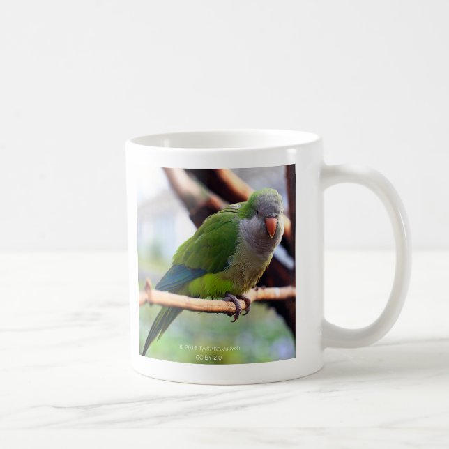 Red-throated stink, Monk parakeet Coffee Mug (Right)