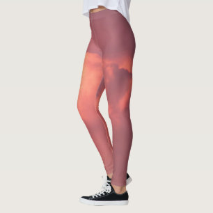 Red thundercloud at sunset leggings