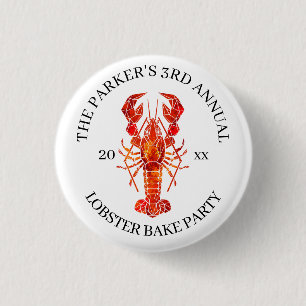 Red Tide   Lobster Bake 3 Cm Round Badge