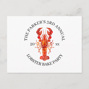 Red Tide Lobster Bake Holiday Postcard
