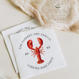 Red Tide   Lobster Bake Napkin