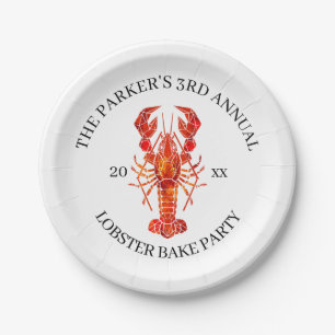 Red Tide   Lobster Bake Paper Plate