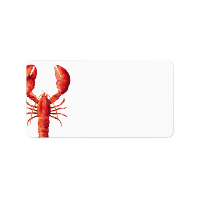 Red Tide | Lobster Themed Blank Address Label (Front)
