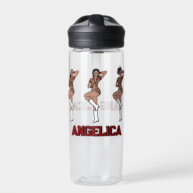 Red Tiger Dancer #1 Water Bottle (Front)