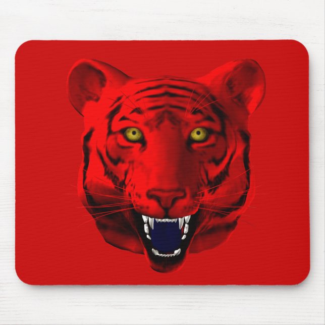 Red Tiger Mouse Pad (Front)