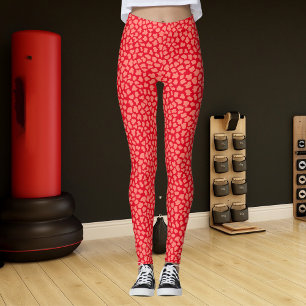 Red Tiger Print  Leggings