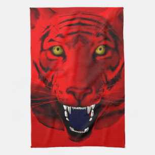 Red Tiger Tea Towel