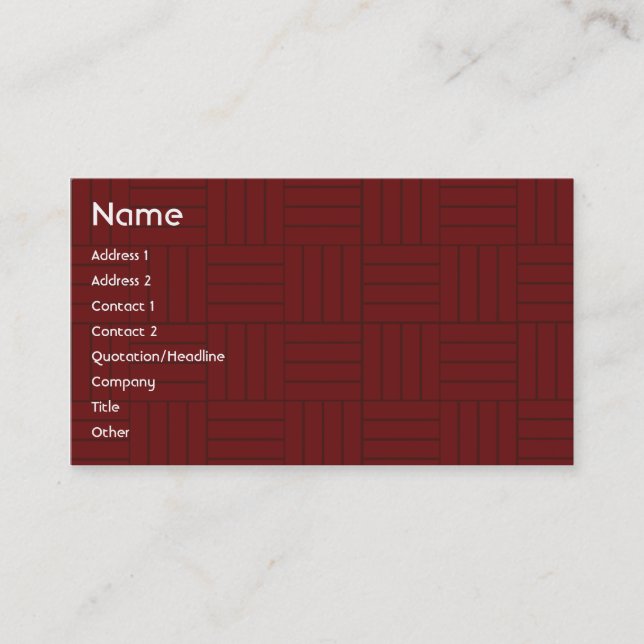 Red Tile - Business Business Card (Front)
