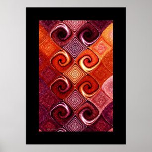 red tiles poster