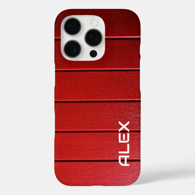 Red Timber Horizontal Pattern  Case-Mate iPhone Case (Back)