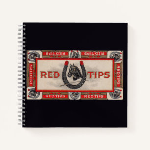 Red Tips cigar label print Notebook