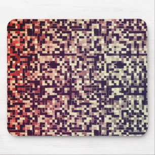 Red to brown, tile or small squares type pixeled mouse pad