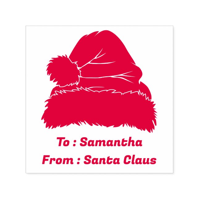 Red To From Santa Claus Xmas Self-inking Stamp (Design)
