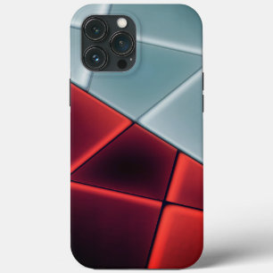 Red to grayish trapezoids with option to change… t iPhone 13 pro max case