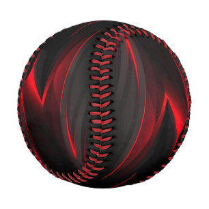 Red to the Point Abstract Design  Baseball