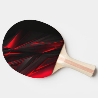 Red to the Point Abstract Design Ping Pong Paddle