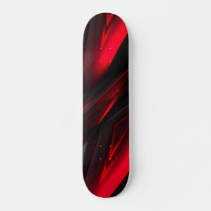 Red to the Point Abstract Design  Skateboard