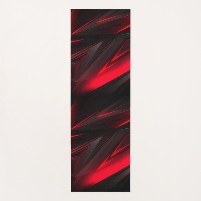 Red to the Point Abstract Design  Yoga Mat (Front)