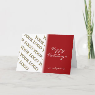 Red to White Fade Photo Logo Card